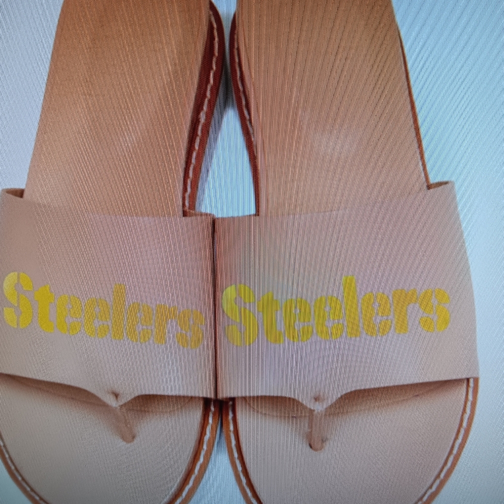 Steelers sandals women leather